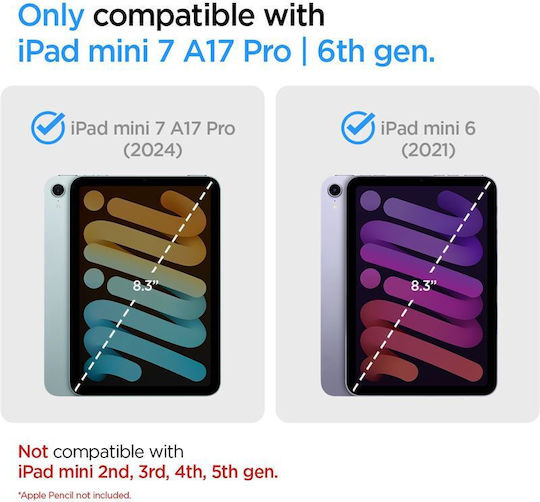 Spigen Nano Pop Флип Капак Черен (iPad Mini 7, iPad Mini 6)