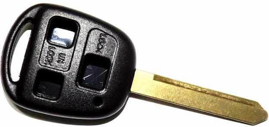 Car Key Shell with Blade with 3 Buttons Blade Toy47 for Toyota