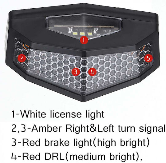 Rotes Bremslicht Motorrad Ty-10015r