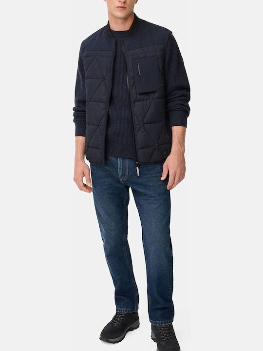 Ärmellos Jacke Puffer Wasserdicht und Winddicht Dark Blue