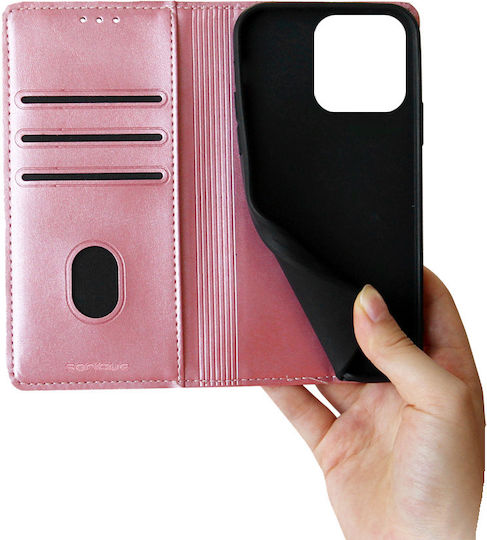 Vintage Magnet Brieftasche Hülle Sonique Motorola Moto G56 5G Rose Gold
