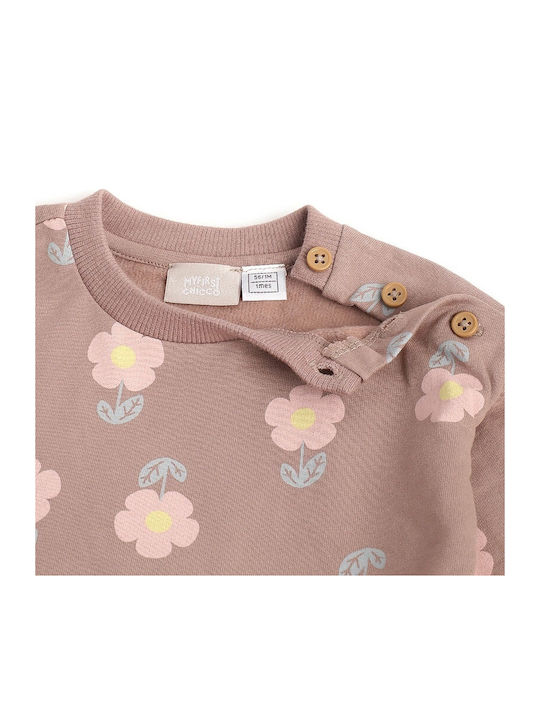 Fleece Kinder-Sweatshirt Braun