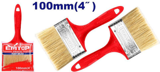 Emtop Pincel de Vopsit Drept 100mm 1buc