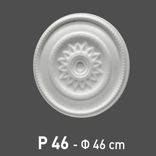 Deco Ceramica Таванна Розетка за Осветителни Тела Бяла KALTS-ROZETA-P46