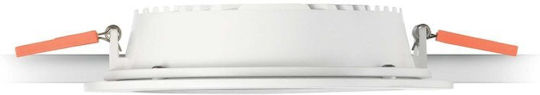 Ideal Lux Rund Vertieft LED Panel 20W mit Warmes Weiß Licht 3000K