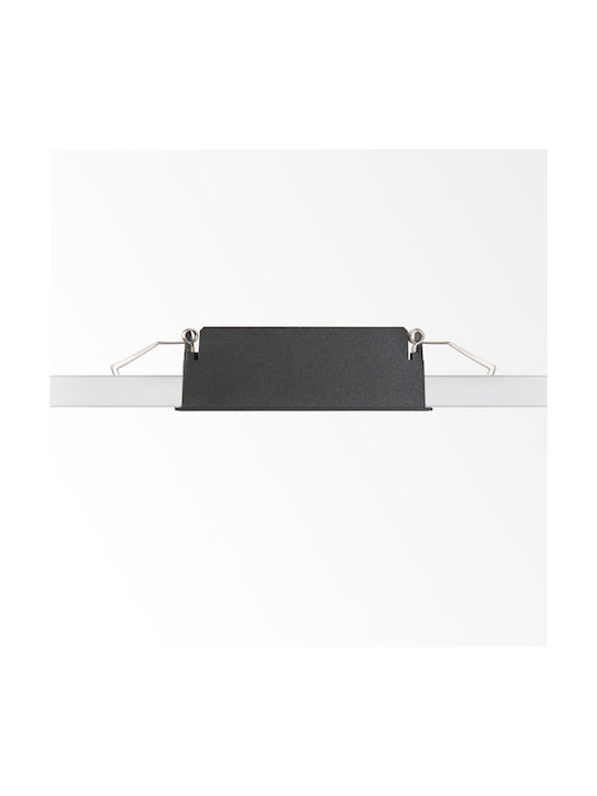 Ideal Lux Lika Fi Slim Rectangle Metallic Recessed Spot with Integrated LED and Warm White Light White 12.2x4cm. 1pcs