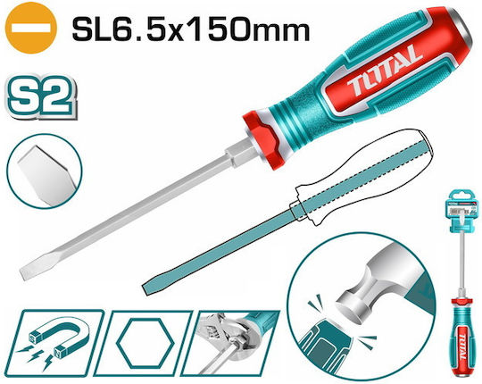 Total Impact Magnetic Long Screwdriver Straight Size 6.5x150mm