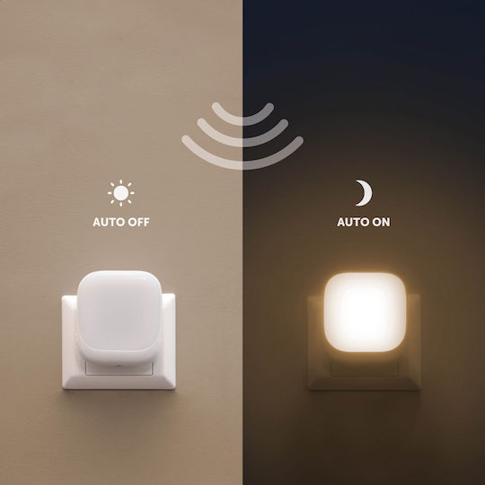 Zazu Φωτάκι Νυκτός Fun Socket Ρεύματος Πράσινο με Αισθητήρα