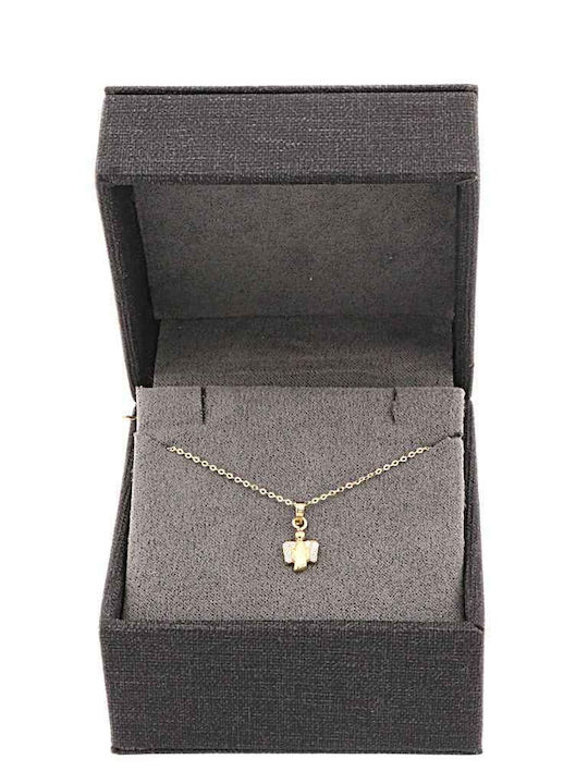 Sorelly Charm Îngeraș Din Aur Galben 14 Carate Cu Zircon