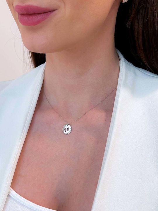 Sorelly Colier din Aur alb 14K cu Diamant