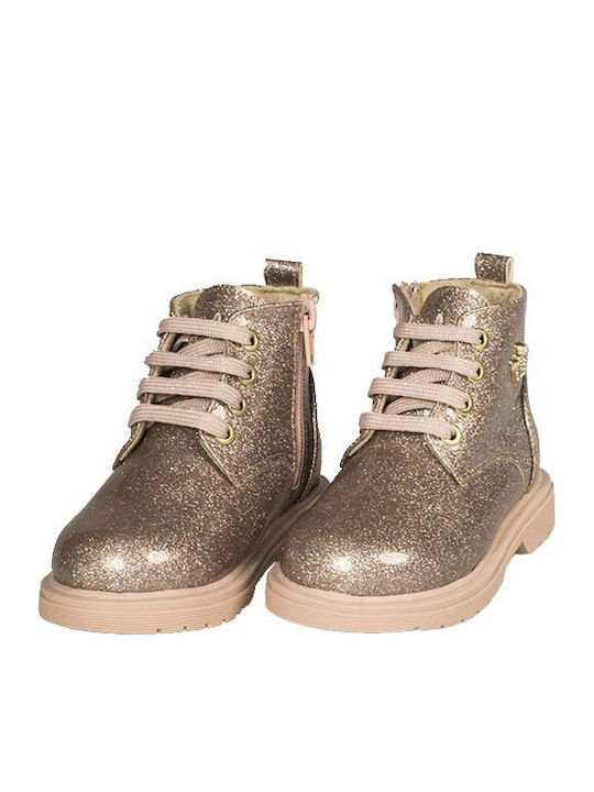 Kinderstiefel mit Reißverschluss Beige