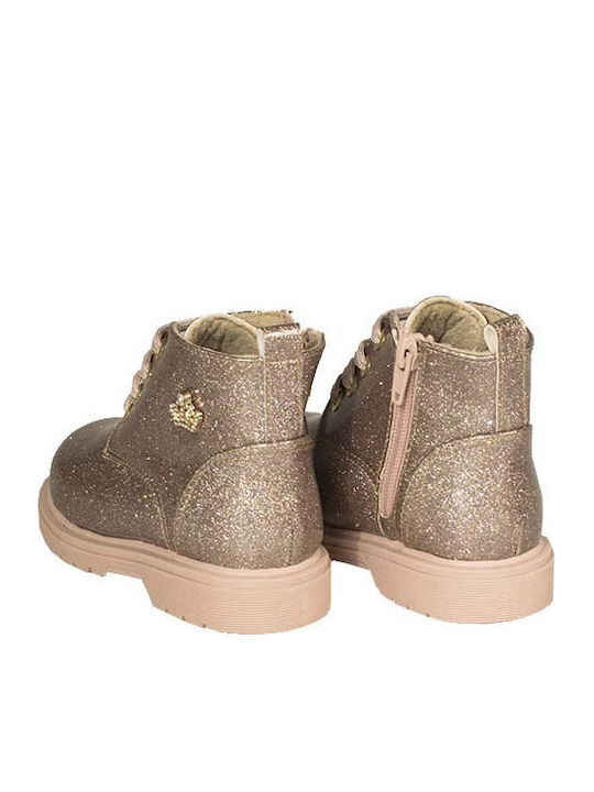 Kinderstiefel mit Reißverschluss Beige