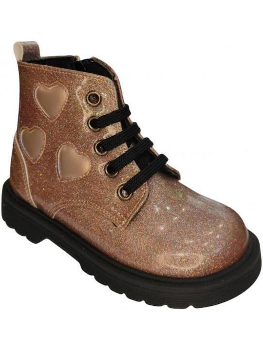 Kids Boots with Zipper Beige