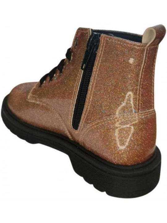 Kids Boots with Zipper Beige