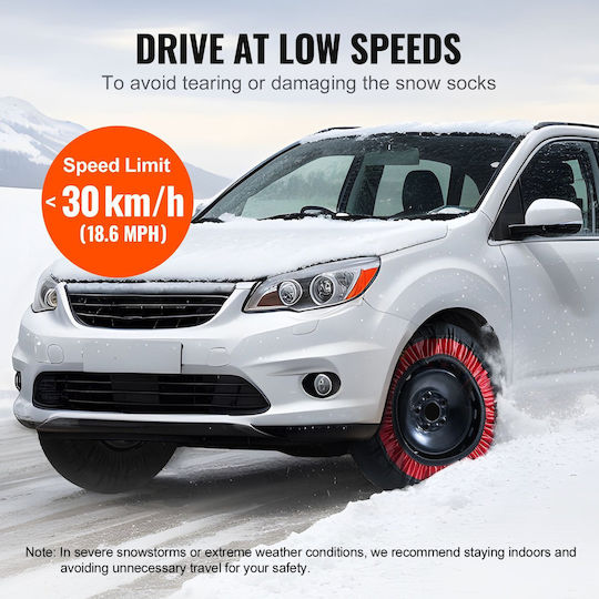 Vevor XL Anti-Slip Snow Covers for Passenger Car 2 Pieces