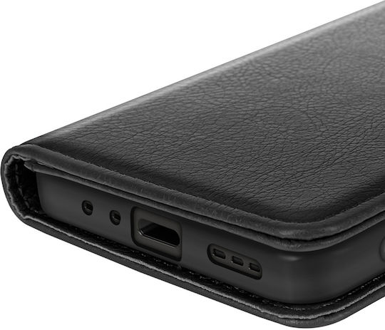 Avizar Brieftasche Hülle Oppo A5 Pro Chesterfield Serie Stand Funktion Schwarz