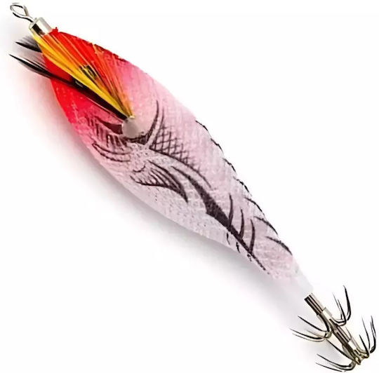 Yokai Jlc Fluor Squid Jig Artificial Bait Uv Glow Double Needles Bkk Orange Black