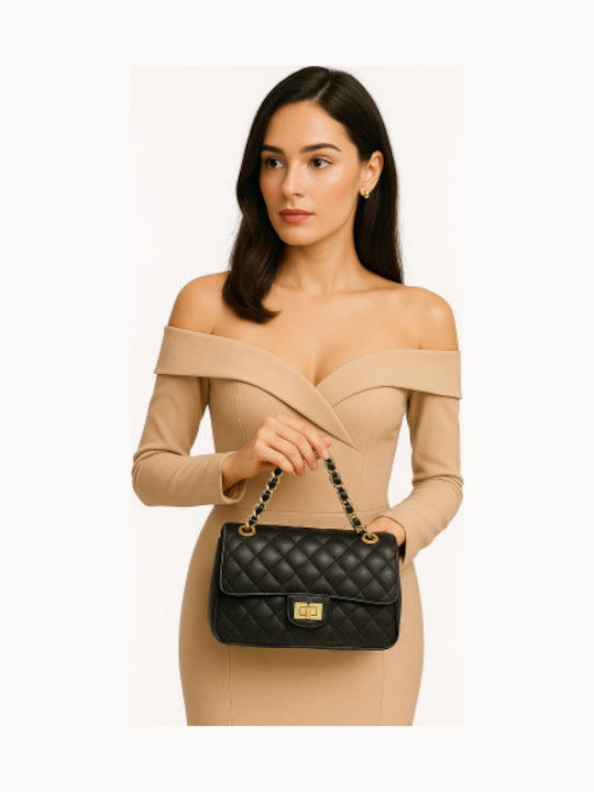 Leather Women's Bag Shoulder Black