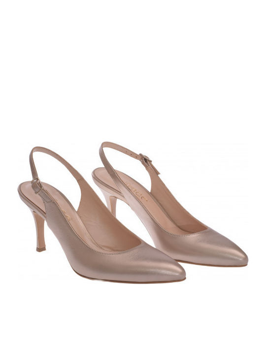 Pumps mit hohem Absatz Beige