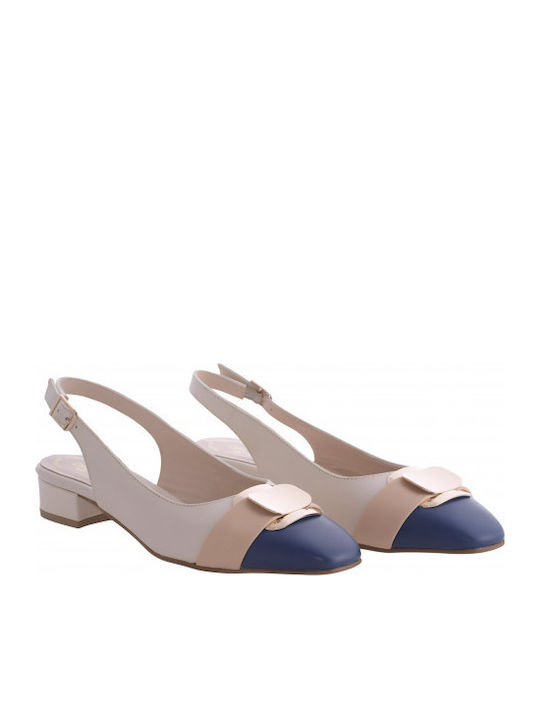 Pumps mit mittelhohem Absatz Beige