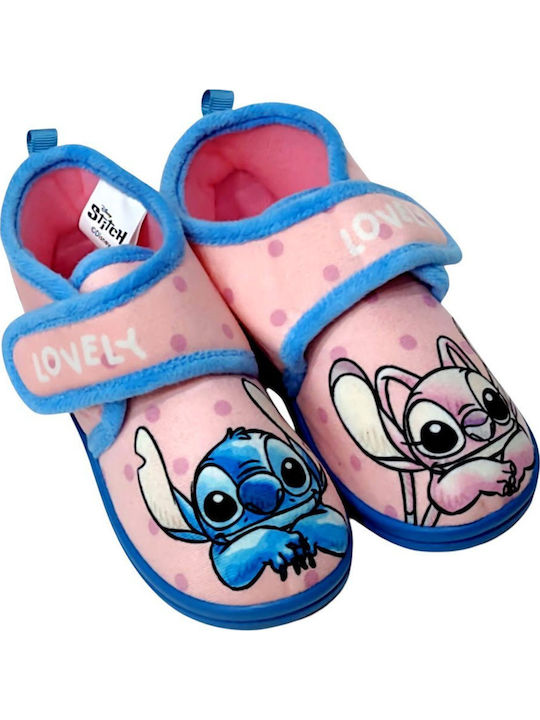 Kids Slippers Boots Pink Stitch