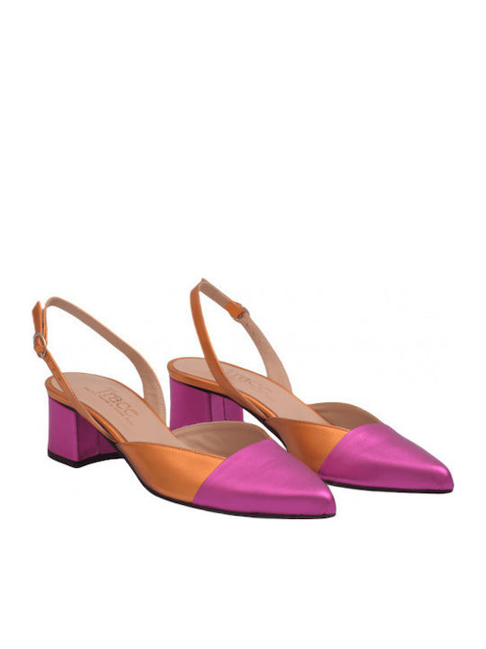 Leder Pumps Orange