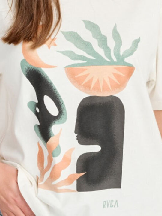 Damen T-Shirt Antique White