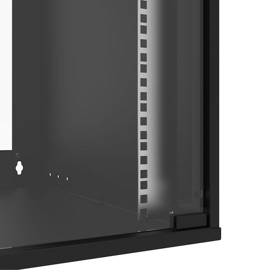 Canovate Wandmontiert Rack-Schrank 12U 55x40cm Schwarz WC1S-9-12J4A