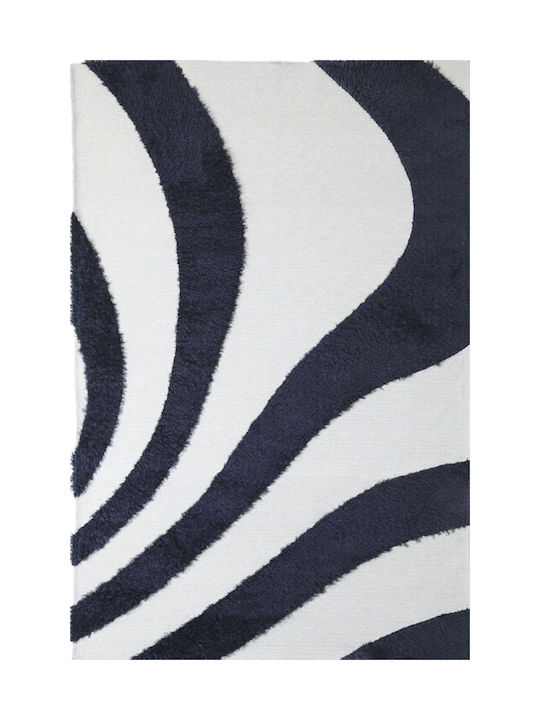 Royal Carpet Toscana Branco Килим Правоъгълена Shaggy Branco Black White
