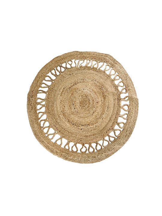 Viopros Nora Rug Round Summer from Jute Beige