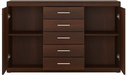 Μπουφές Evacali 106 Ξύλινος με Συρτάρια Καρυδί 140x45x89cm