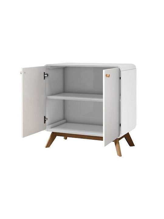 Sideboard Elbtena 105 Wooden White, Oak 75x39x75cm