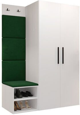 Hartford 523 Eingangsmöbel mit Spiegel & Garderobe 122x50x191cm