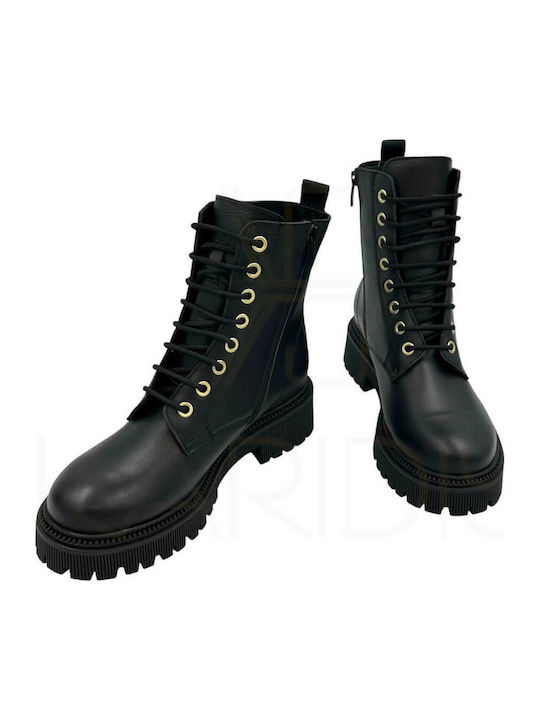 Leather Women's Ankle Boots Black