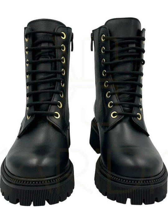 Leather Women's Ankle Boots Black