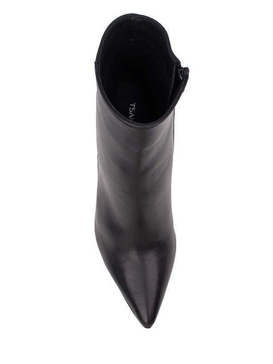 Simona 845 Leder Stiefeletten Damen Schwarz