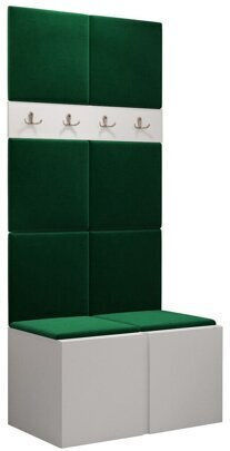 Hartford 267 Eingangsmöbel mit Spiegel & Garderobe White 84x46x186cm