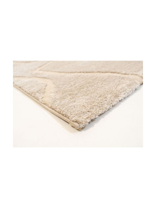 Ezzo Morbido E461bp5 Modern Cotton Bedroom Rugs Set Beige 12-E461BP5-BEI 3pcs