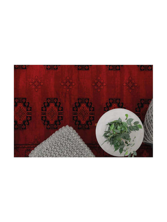 Royal Carpet Afgan 6871 Lucrat manual Covor Rectangular cu franjuri Bordeaux