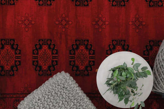 Royal Carpet Afgan 6871 Χειροποίητο Χαλί Ορθογώνιο με Κρόσια Μπορντό 133x190cm