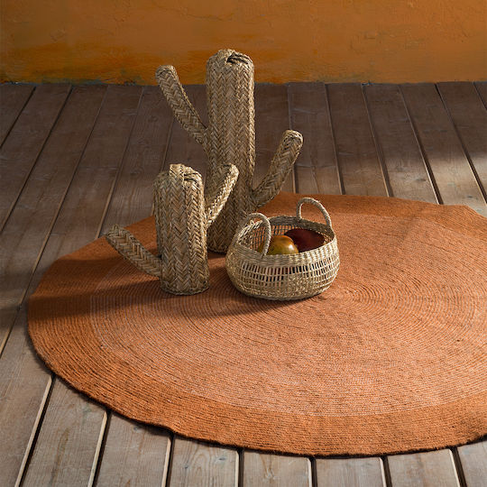 Nima Bergren Rug Round Summer from Jute Deep Orange