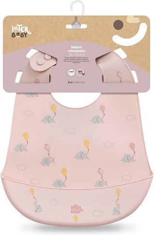 Interbaby Waterproof Bib Silicone Pink for 6 m+
