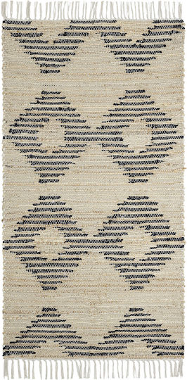 Nima Dune Χαλί Ορθογώνιο Βαμβακερό Μπεζ, Μαύρο 160x230cm
