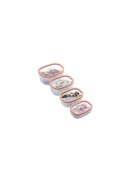 Status Microwave Glass Lunch Box Lilac 4pcs