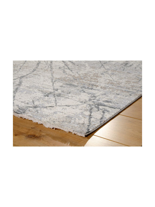 Tzikas Carpets 72189 Rutschfest Teppich Rechteckig Synthetisch,Polyester/Cotton/Leather Gray