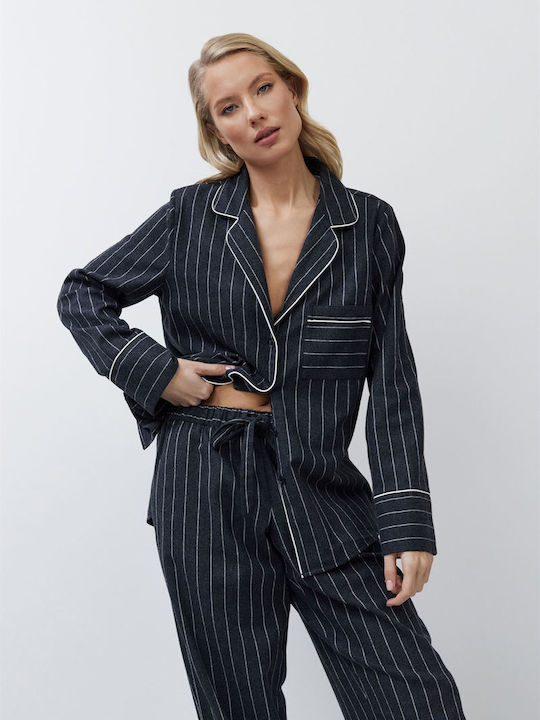 Aruelle Winter Damen Pyjama-Set Anthracite