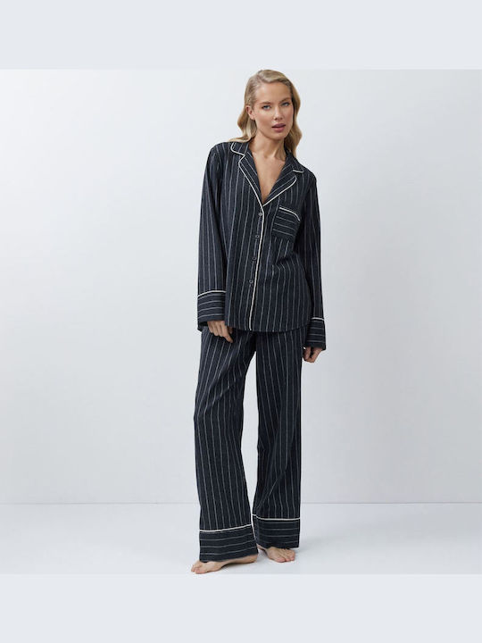 Aruelle Winter Damen Pyjama-Set Anthracite
