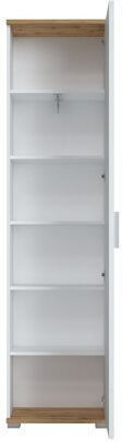 Enocoro 100 Μονόφυλλη Ντουλάπα με Καθρέπτη 50x34x199cm Άσπρο, Γυαλιστερό Λευκό, Δρυς Wotan Enocoro 100 Μονόφυλλη Ντουλάπα με Καθρέπτη 50x34x199cm Άσπρο, Γυαλιστερό Λευκό, Δρυς Wotan