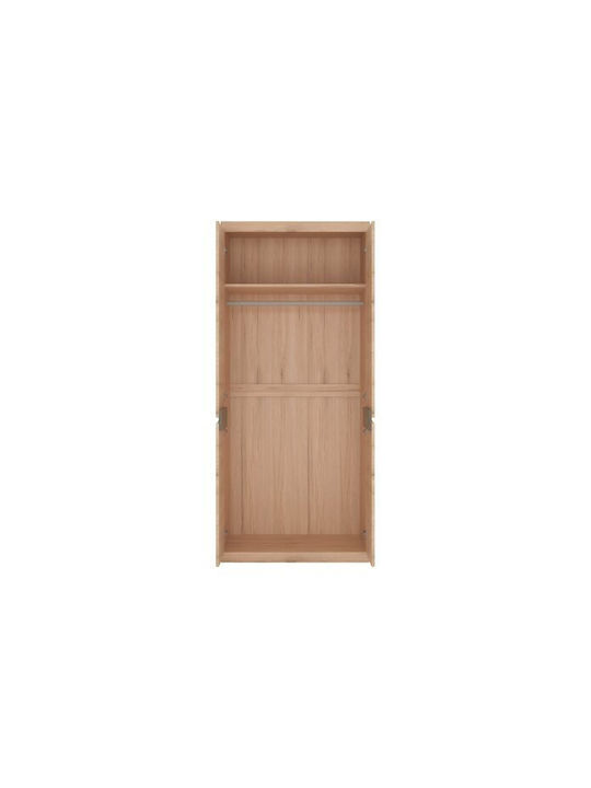 Orlcira 105 Δίφυλλη Ντουλάπα Wenge, San Remo Δρυς 86x58x197cm