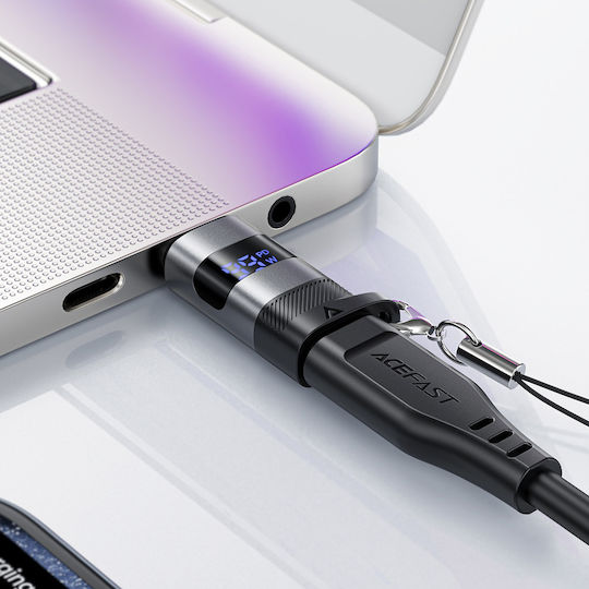 Acefast Converter USB-C male to USB-C female Gray 1pcs